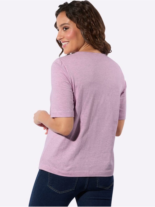 T-shirt en V avec rivets décoratifs et manches courtes - Taille standard - Witt - Kiabi T-shirt en V avec rivets décoratifs et manches courtes - Taille standard - Witt - Kiabi