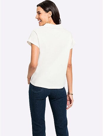 T-shirt En V Bande En Dentelle Filigrane - Taille Standard - Witt