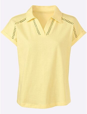 T-shirt En V Bande En Dentelle Filigrane - Taille Standard - Witt