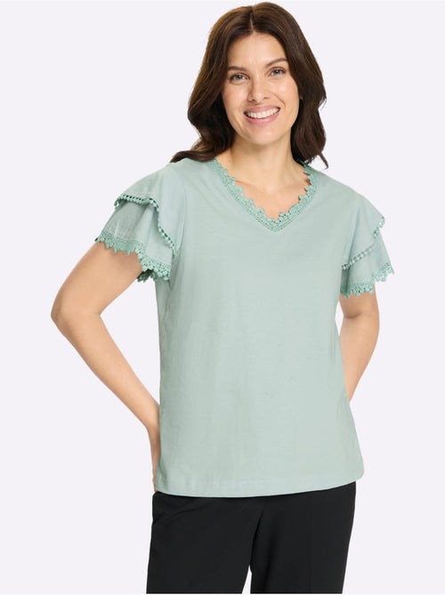 T-shirt En V Doubles Manches Chauve-souris - Taille Standard - Moda Vilona - Kiabi T-shirt En V Doubles Manches Chauve-souris - Taille Standard - Moda Vilona - Kiabi