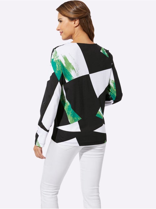 T-shirt En V Encolure Avec Glissière - Taille Standard - Moda Vilona - Kiabi