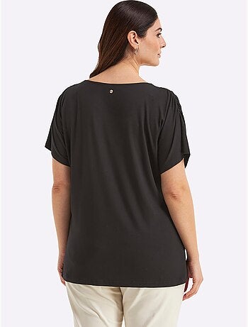 T-shirt En V Encolure En V Affinante - Taille Standard - Sheego