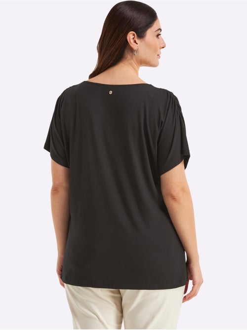 T-shirt En V Encolure En V Affinante - Taille Standard - Sheego - Kiabi