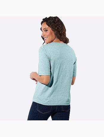 T-shirt En V Fils Chinés - Taille Standard - Witt