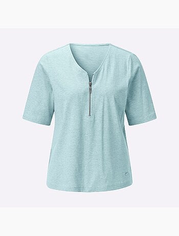 T-shirt En V Fils Chinés - Taille Standard - Witt