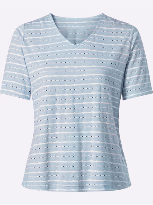 T-shirt En V Jacquard En Jersey Tendance - Taille Standard - Witt - Kiabi T-shirt En V Jacquard En Jersey Tendance - Taille Standard - Witt - Kiabi