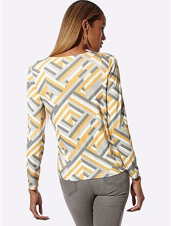 T-shirt en v jersey fin - taille standard - helline