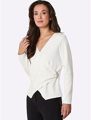 T-shirt en v modal (tencel) - taille standard - helline