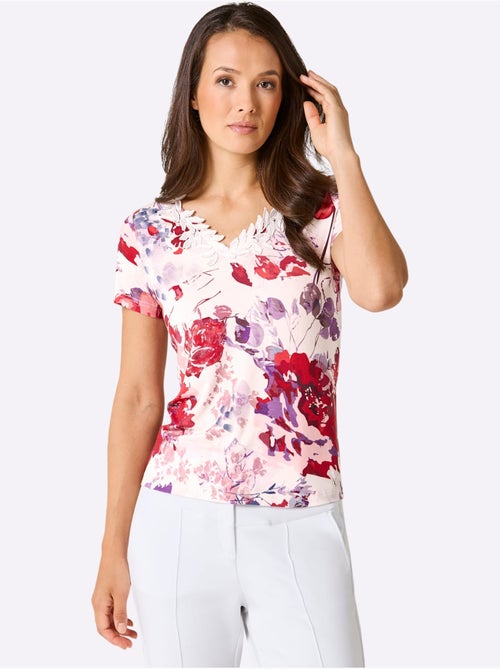 T-shirt En V Qualité Lyocell - Taille Standard - helline - Kiabi