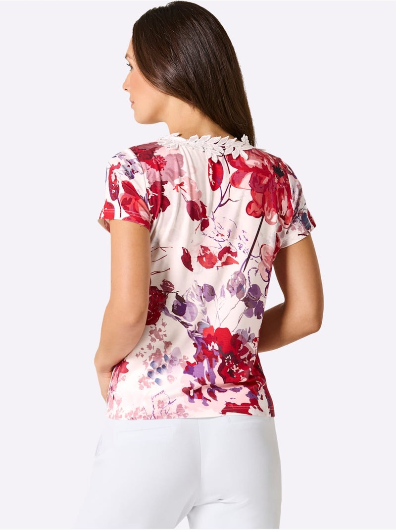 T-shirt En V Qualité Lyocell - Taille Standard - Helline Blanc - Kiabi
