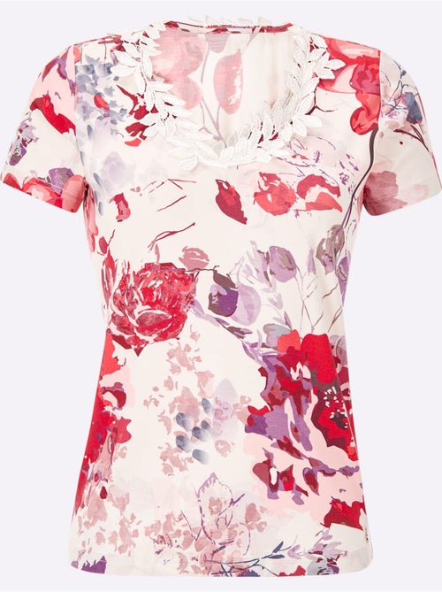 T-shirt En V Qualité Lyocell - Taille Standard - helline - Kiabi
