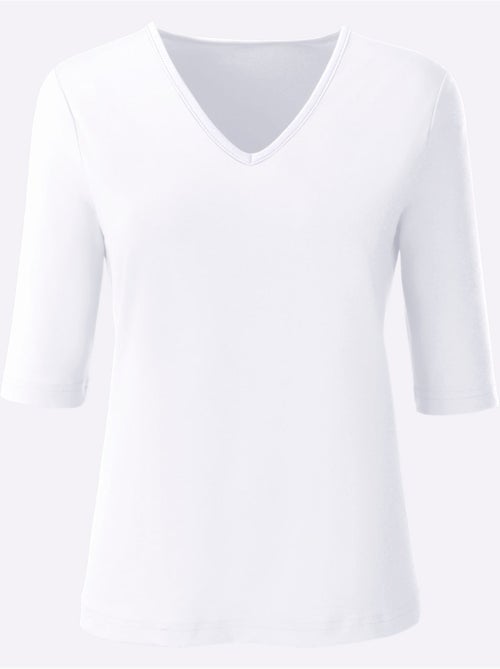 T-shirt En V Toucher Doux Et Agréable - Taille Standard - Witt - Kiabi