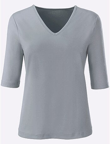 T-shirt En V Toucher Doux Et Agréable - Taille Standard - Witt