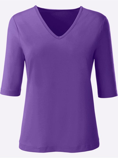 T-shirt En V Toucher Doux Et Agréable - Taille Standard - Witt - Kiabi