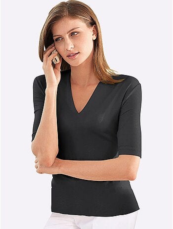 T-shirt En V Toucher Doux Et Agréable - Taille Standard - Witt