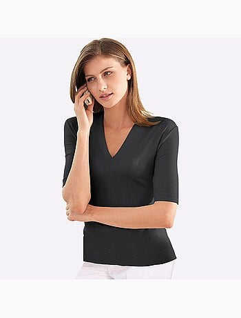 T-shirt En V Toucher Doux Et Agréable - Taille Standard - Witt