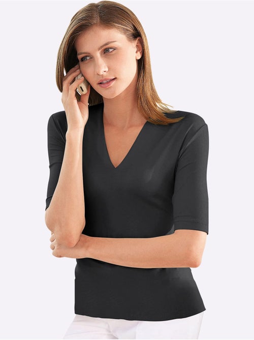 T-shirt En V Toucher Doux Et Agréable - Taille Standard - Witt - Kiabi