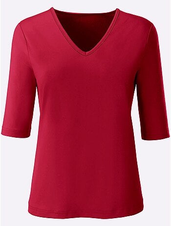 T-shirt En V Toucher Doux Et Agréable - Taille Standard - Witt