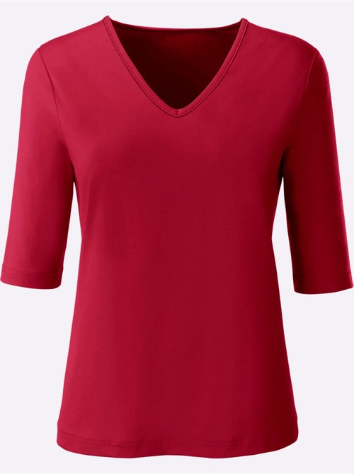 T-shirt En V Toucher Doux Et Agréable - Taille Standard - Witt - Kiabi