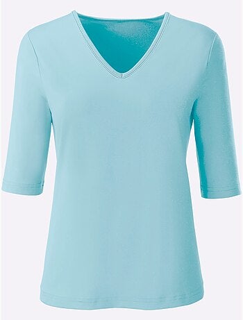 T-shirt En V Toucher Doux Et Agréable - Taille Standard - Witt