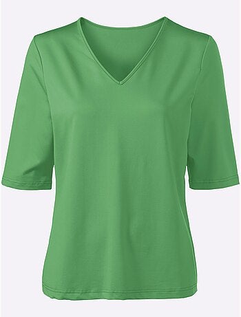 T-shirt En V Toucher Doux Et Agréable - Taille Standard - Witt