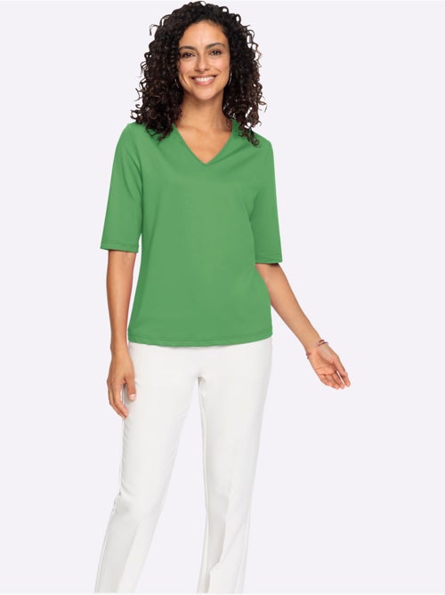 T-shirt En V Toucher Doux Et Agréable - Taille Standard - Witt - Kiabi