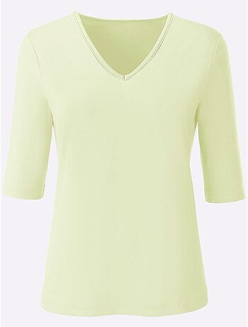T-shirt En V Toucher Doux Et Agréable - Taille Standard - Witt