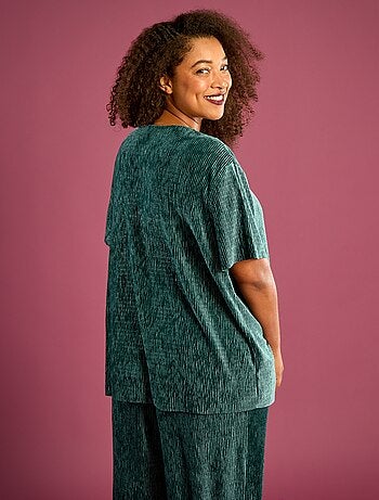 T-shirt en velours côtelé à manches courtes