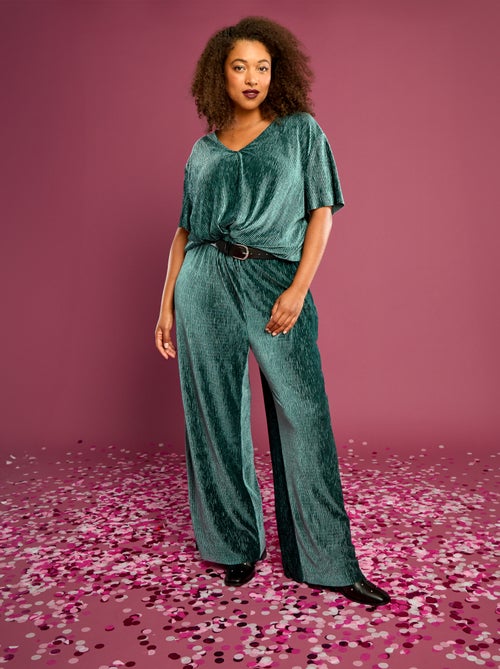 T-shirt en velours côtelé à manches courtes - Kiabi