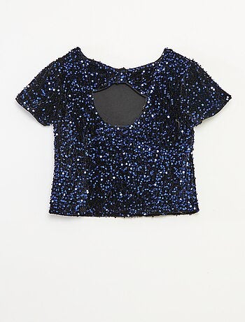 T-shirt en velours sequins