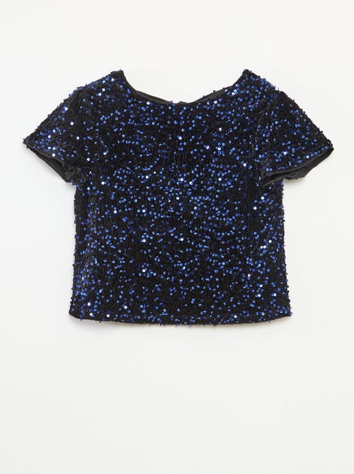 T-shirt en velours sequins - Kiabi T-shirt en velours sequins - Kiabi