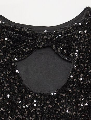 T-shirt en velours sequins