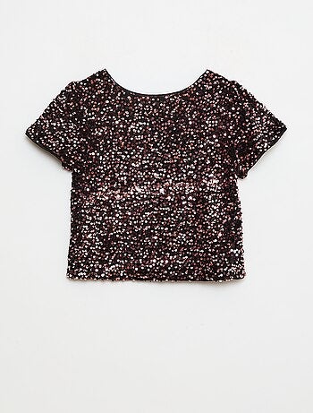 T-shirt en velours sequins