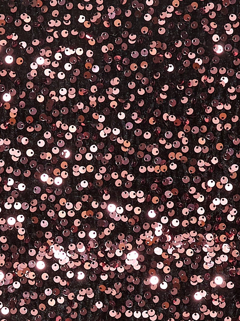 T-shirt en velours sequins Rose - Kiabi