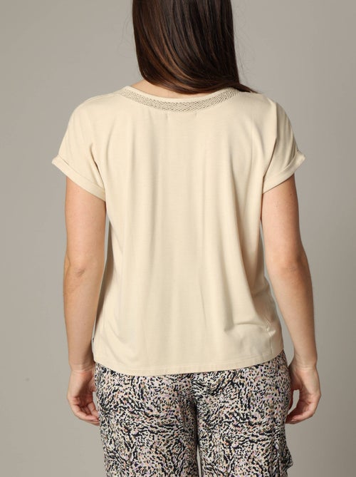 T-shirt en viscose avec détails fantaisie 'Deeluxe' - Kiabi