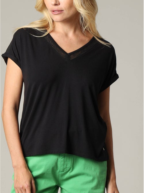 T-shirt en viscose avec détails fantaisie 'Deeluxe' - Kiabi