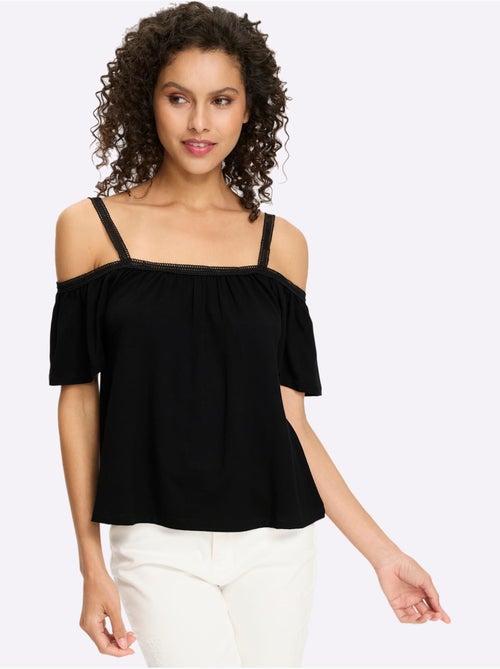 T-shirt Encolure Carmen - Taille Standard - Helline - Kiabi T-shirt Encolure Carmen - Taille Standard - Helline - Kiabi