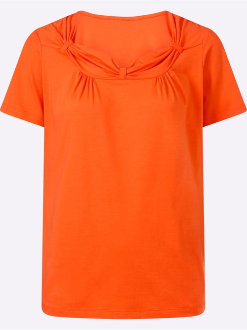 T-shirt Encolure Raffinée - Taille Standard - Helline - Kiabi