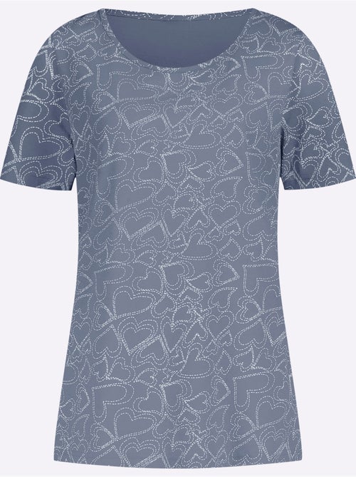 T-shirt Encolure Ronde Passepoilée - Taille Standard - Moda Vilona - Kiabi