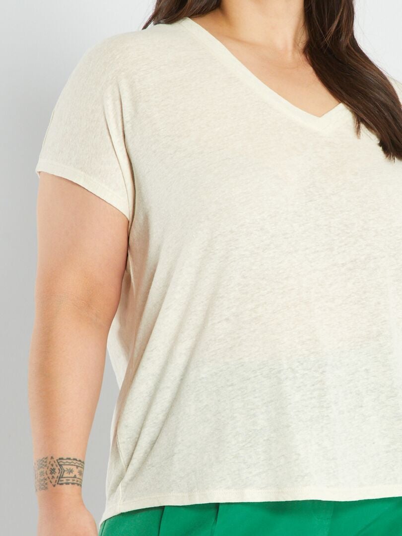 Lot De 2 Pulls Col V - Taille 40/42 (1 Noir, 1 Beige Sable) - Occasion En Très Bon état - Femme