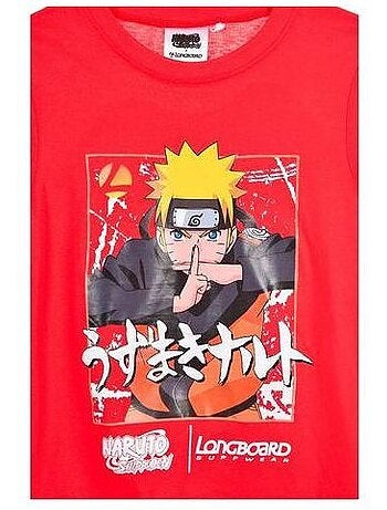 T-shirt enfant - imprimé naruto poitrine - longboard-naruto