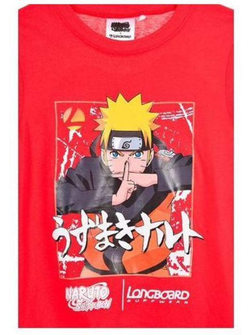 T-shirt enfant - imprimé naruto poitrine - longboard-naruto Rouge - Kiabi