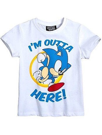 T-shirt enfant - manches courtes col arrondi - sonic the hedgehog