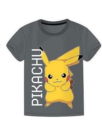 T-shirt enfant - motif pikachu manches courtes - pokémon