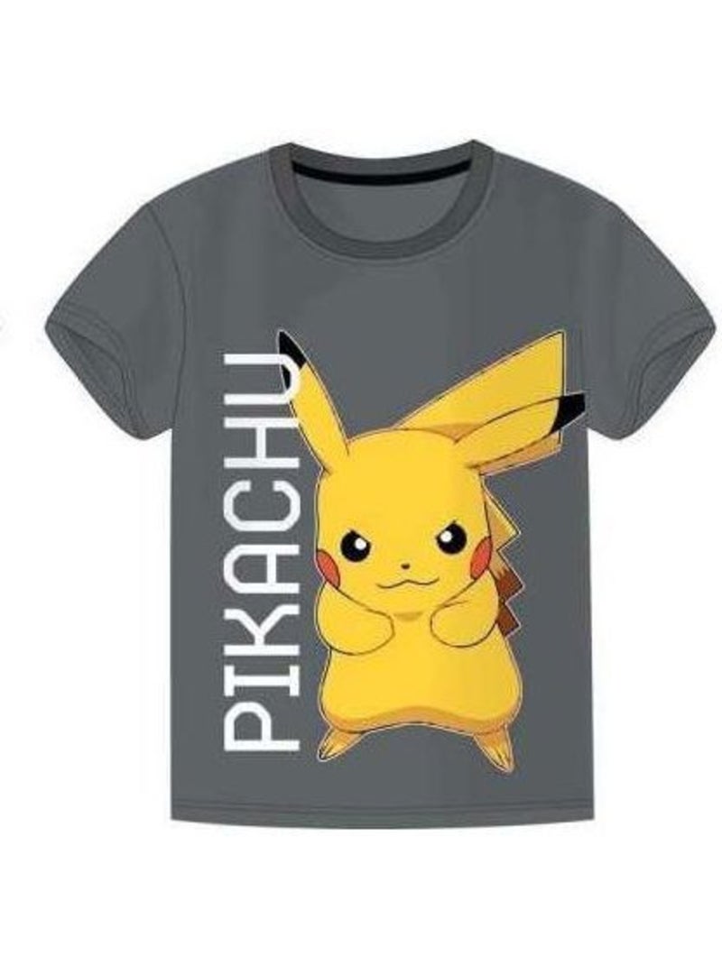 T-shirt enfant - motif pikachu manches courtes - pokémon Noir - Kiabi