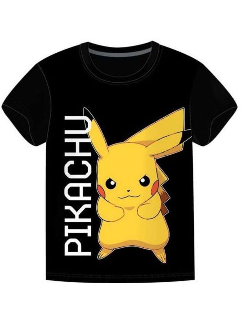 T-shirt enfant - motif pikachu manches courtes - pokémon Noir - Kiabi