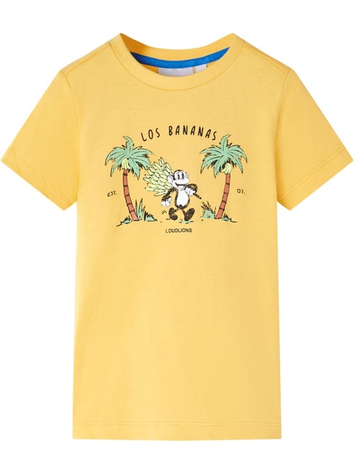 T-shirt enfant 100% coton clair à imprimé singe et palmiers - vidaxl - Kiabi