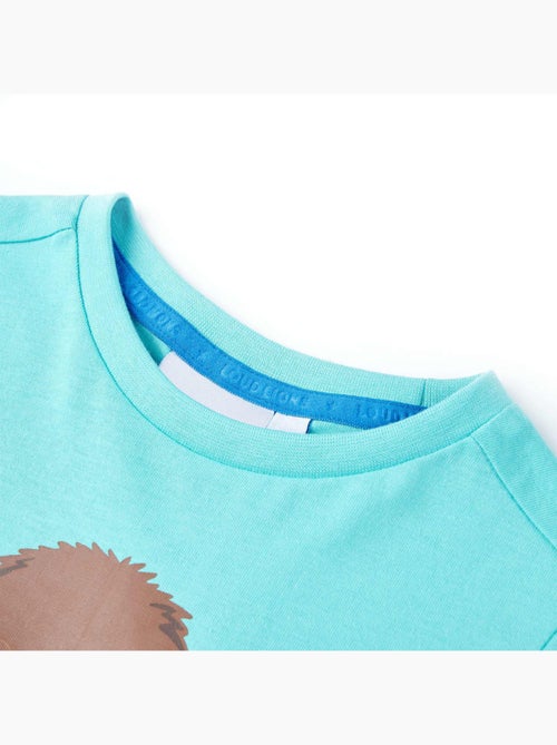 T-shirt enfant 100% coton col rond gorille et noix de coco clair - vidaxl - Kiabi T-shirt enfant 100% coton col rond gorille et noix de coco clair - vidaxl - Kiabi