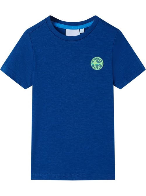 T-shirt enfant 100% coton imprimé requin col rond manches courtes - vidaxl - Kiabi T-shirt enfant 100% coton imprimé requin col rond manches courtes - vidaxl - Kiabi