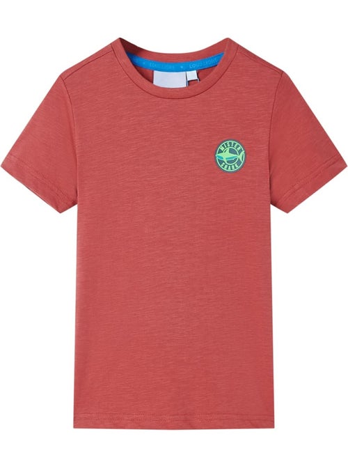 T-shirt enfant 100% coton imprimé requin col rond manches courtes - vidaxl - Kiabi T-shirt enfant 100% coton imprimé requin col rond manches courtes - vidaxl - Kiabi